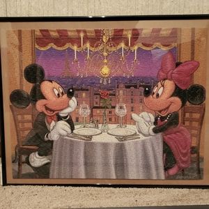 Framed Mickey And Minne Puzzle
